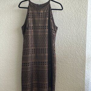 White House Black Market Chocolate Brown Dress, Size 10
